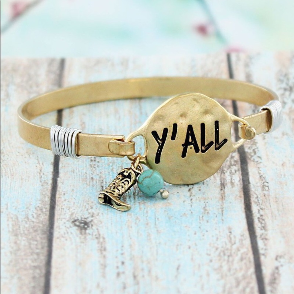 Goldtone Y’all Bracelet